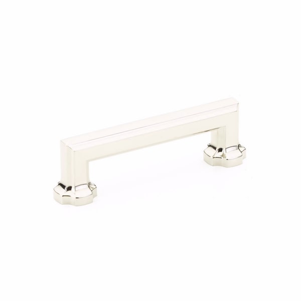 Schaub 3-1/2in Center to Center Empire Cabinet Pull Polished Nickel Finish - 883-PN