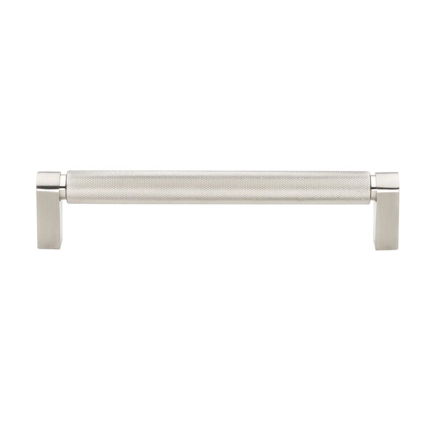 Gliderite Hardware 6-1/4 in. Center to Center Knurled Bar Pull Satin Nickel, 5PK - 4788-160-SN-5