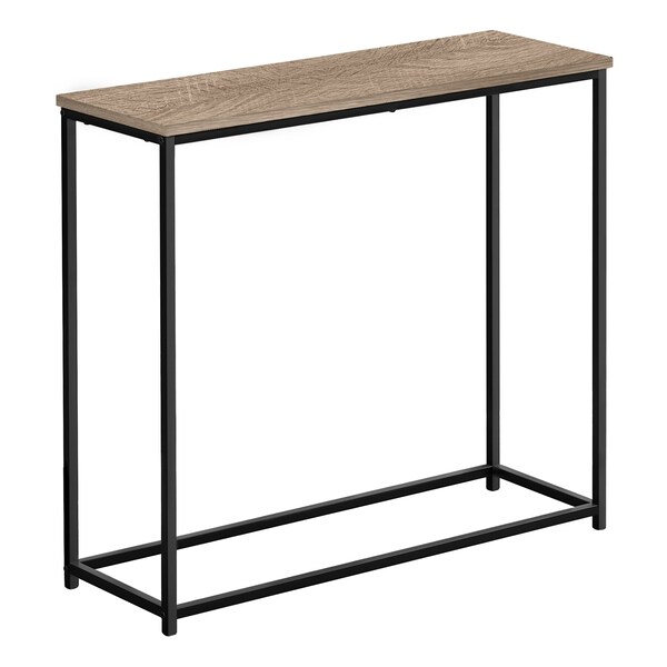 Monarch Specialties Accent Table, Console, Entryway, Narrow, Sofa, Living Room, Bedroom, Brown Laminate, Black Metal - I 2253