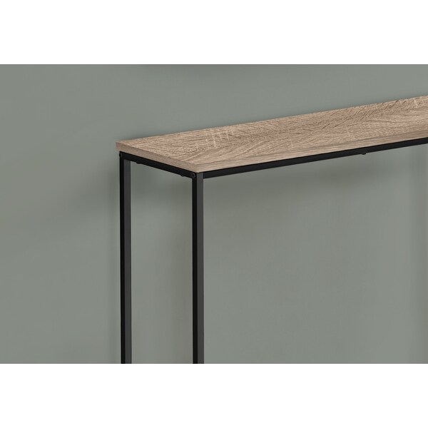 Monarch Specialties Accent Table, Console, Entryway, Narrow, Sofa, Living Room, Bedroom, Brown Laminate, Black Metal - I 2253