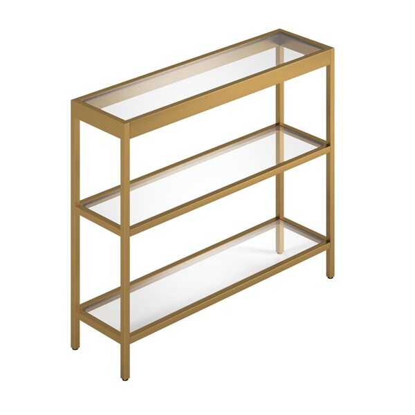 Hudson & Canal Henn &amp; Hart  Alexis Brass Console Table - 30 x 36 x 10 in. - AT0236