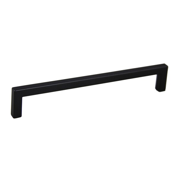 Pride Industrial 8in Modern Square Cabinet Pull with 7-1/2in Center to Center Matte Black Finish - P87229BK