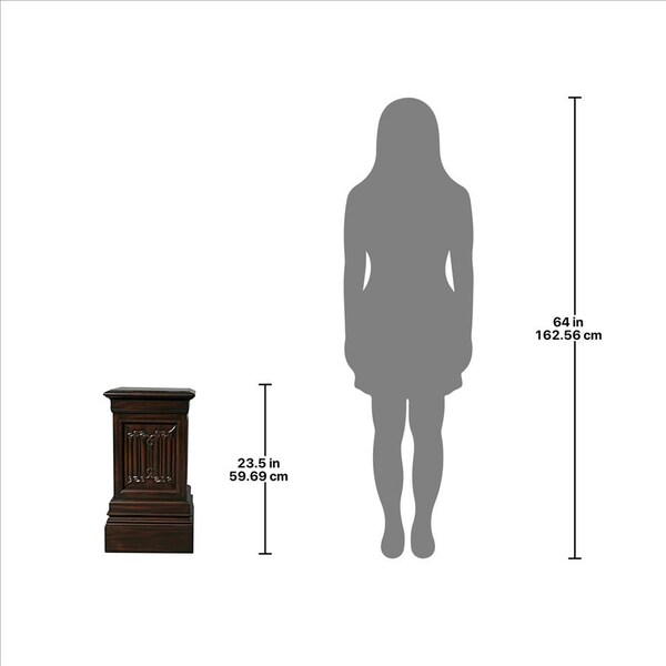 Design Toscano Canterbury Abbey Linen Fold Gothic Display Pedestal: Medium - AF32513