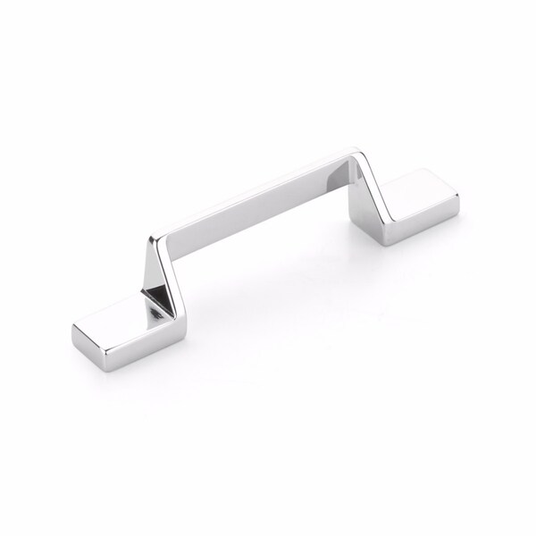 Schaub 3-3/4in Center to Center San Marco Cabinet Pull Polished Chrome Finish - 454-26