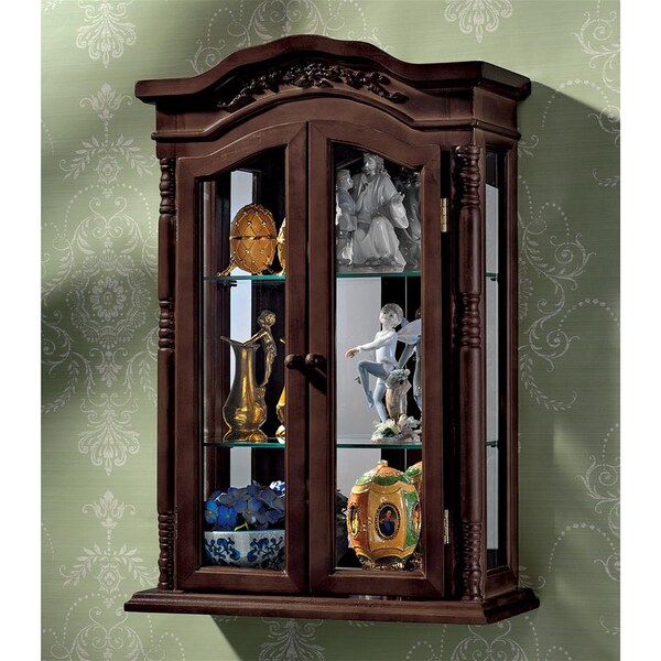 Design Toscano Beacon Hill Hardwood Wall Curio Cabinet - BN1763