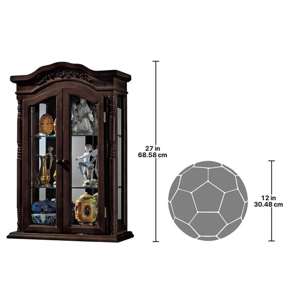 Design Toscano Beacon Hill Hardwood Wall Curio Cabinet - BN1763