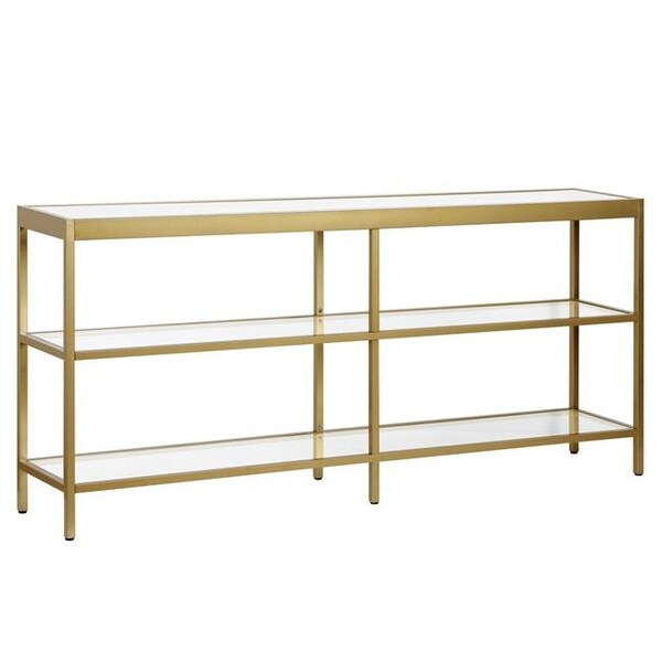 Hudson & Canal Henn & Hart AT0592 Alexis Brass Console Table - 29.5 x 64 x 12 in. - AT0592