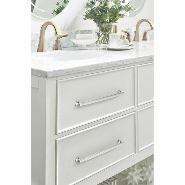 Amerock Stature 12-5/8 inch 320mm Center-to-Center Polished Chrome Cabinet Pull - BP3740126
