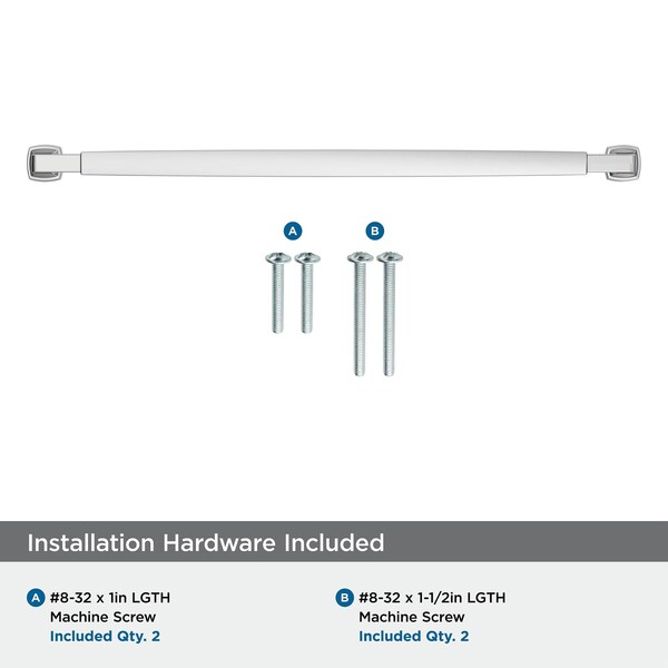 Amerock Stature 12-5/8 inch 320mm Center-to-Center Polished Chrome Cabinet Pull - BP3740126