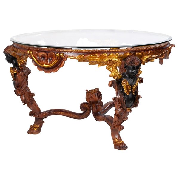 Design Toscano Louis XIV Glass - Topped Cocktail Table - KY461