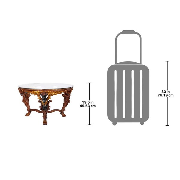 Design Toscano Louis XIV Glass - Topped Cocktail Table - KY461