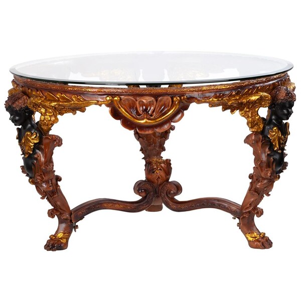 Design Toscano Louis XIV Glass - Topped Cocktail Table - KY461