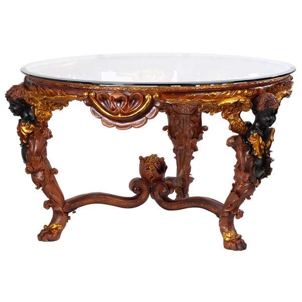 Design Toscano Louis XIV Glass - Topped Cocktail Table - KY461
