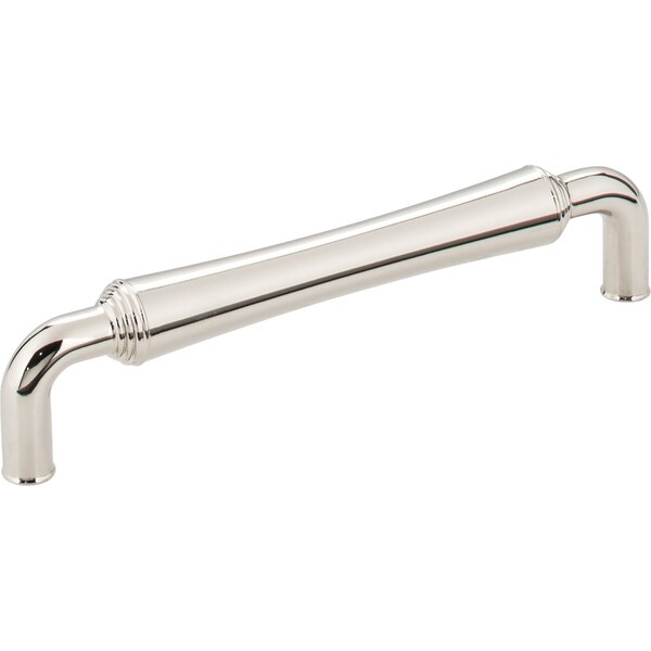 Jeffrey Alexander 128 mm Center-to-Center Polished Nickel Barrel Bremen 2 Cabinet Pull - 537-128NI