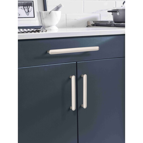 Amerock Concentric 5-1/16 in 128 mm Center-to-Center Satin Nickel Cabinet Pull - BP36831G10