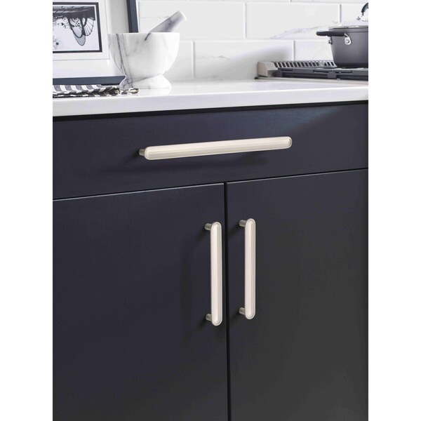 Amerock Concentric 5-1/16 in 128 mm Center-to-Center Satin Nickel Cabinet Pull - BP36831G10