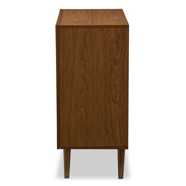 Baxton Studio Harlow Mid-century Modern White and Walnut Wood 3-drawer Chest - 121-6782