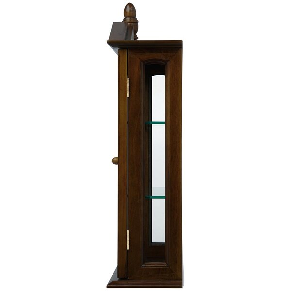 Design Toscano Amesbury Manor Hardwood Wall Curio Cabinet: Walnut Finish - BN1722