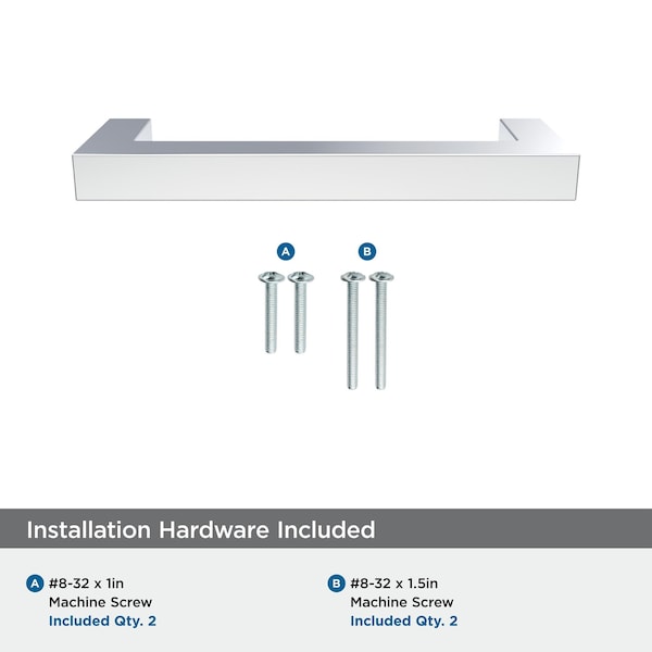 Amerock Monument 3-3/4 in 96 mm Center-to-Center Polished Chrome Cabinet Pull - BP3657026