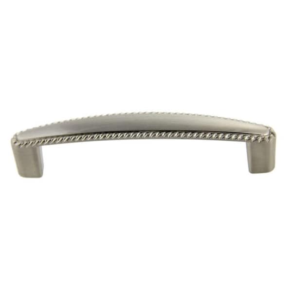 Crown 4-3/5" Deco Cabinet Pull with 3-3/4" Center to Center Satin Nickel Finish - CHP81366SN