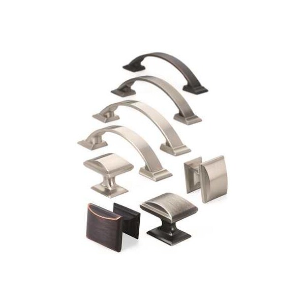 Amerock BP29355PN 3-3/4" (96 mm) CTC Candler Cab Pull Bright Nickel Finish - BP29355PN
