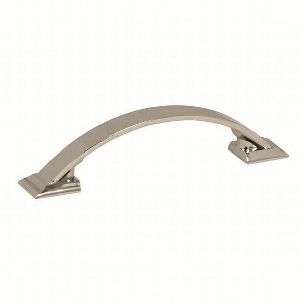Amerock BP29355PN 3-3/4" (96 mm) CTC Candler Cab Pull Bright Nickel Finish - BP29355PN
