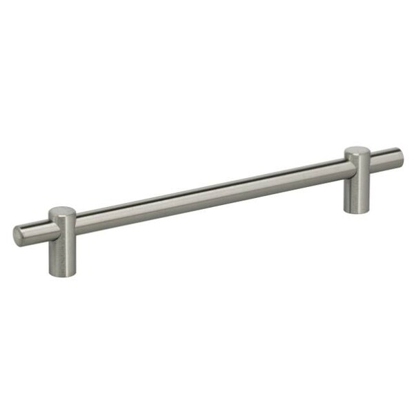 Omnia Center to Center Thick Modern Bar Cabinet Pull Satin SS 7-5/8" - 9458/192.32D
