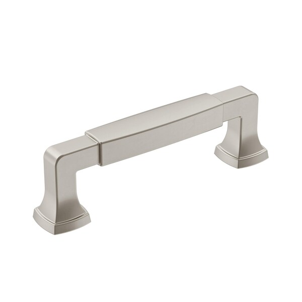 Amerock Stature 3-3/4 in 96 mm Center-to-Center Satin Nickel Cabinet Pull - BP36887G10