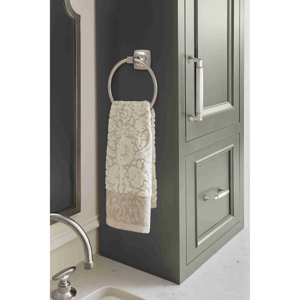Amerock Stature 3-3/4 in 96 mm Center-to-Center Satin Nickel Cabinet Pull - BP36887G10