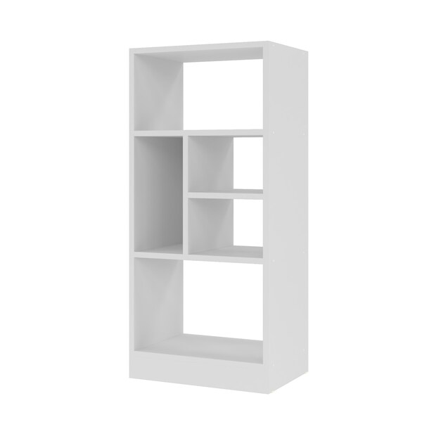 Manhattan Comfort Bookcase 2.0, 5 Shelves, White - 24AMC6