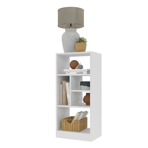 Manhattan Comfort Bookcase 2.0, 5 Shelves, White - 24AMC6