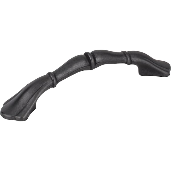 Elements By Hardware Resources 3" Center-to-Center Gun Metal Gatsby Cabinet Pull - 3308DACM