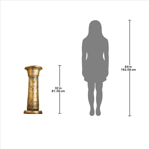 Design Toscano Golden Pedestal of the Egyptian Kings Sculptural Column - KY984