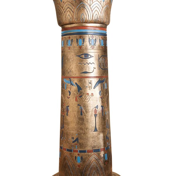 Design Toscano Golden Pedestal of the Egyptian Kings Sculptural Column - KY984