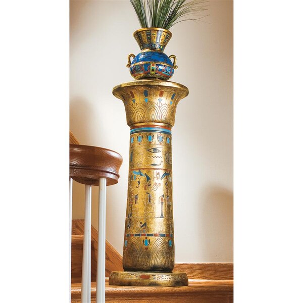 Design Toscano Golden Pedestal of the Egyptian Kings Sculptural Column - KY984
