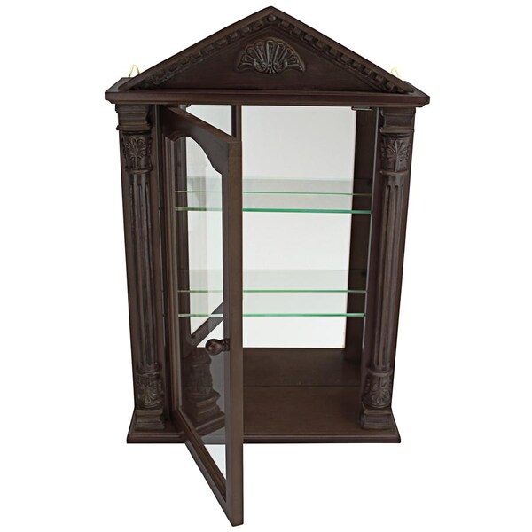 Design Toscano Essex Hall Hardwood Wall Curio Cabinet - BN2536