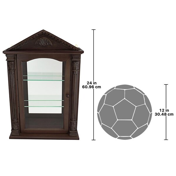 Design Toscano Essex Hall Hardwood Wall Curio Cabinet - BN2536