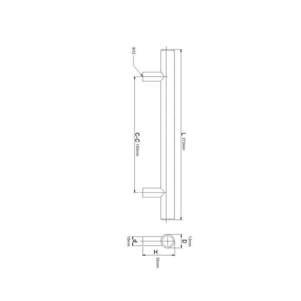Richelieu 7 9/16 in (192 mm) Center-to-Center Satin Brass Contemporary Drawer Pull - BP305192160