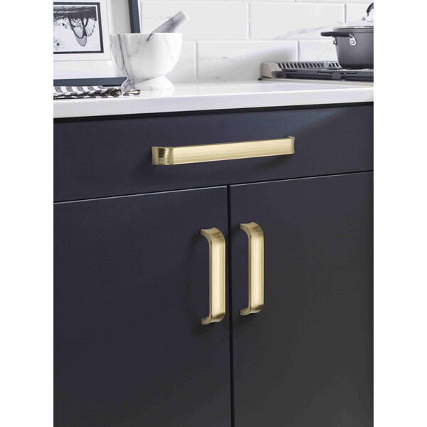 Amerock Concentric 5-1/16 in 128 mm Center-to-Center Golden Champagne Cabinet Pull - BP36813BBZ