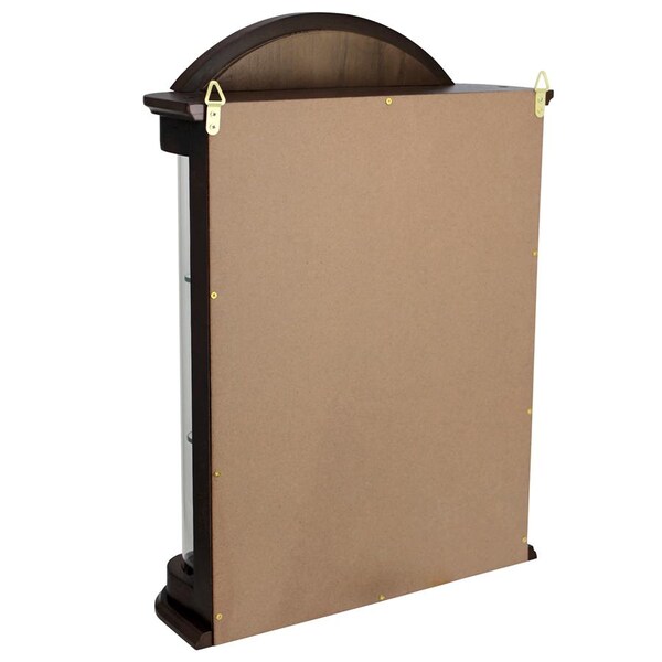 Design Toscano Rosedale Hardwood Wall Curio Cabinet: Walnut Finish - BN1522