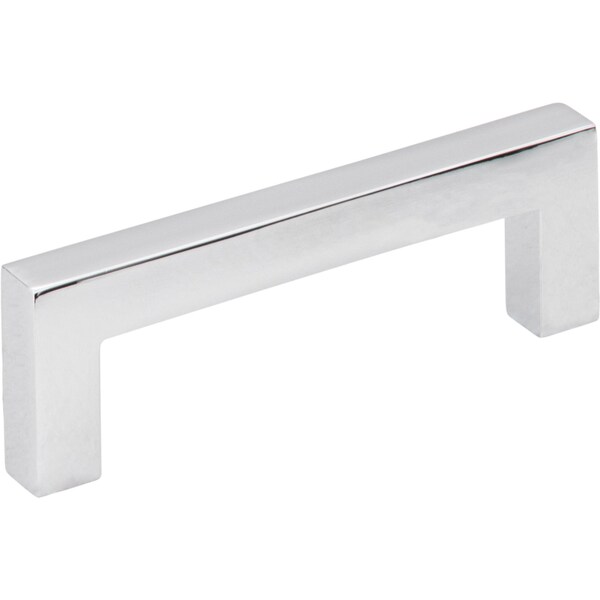 Elements By Hardware Resources 3" Center-to-Center Polished Chrome Square Stanton Cabinet Bar Pull - 625-3PC