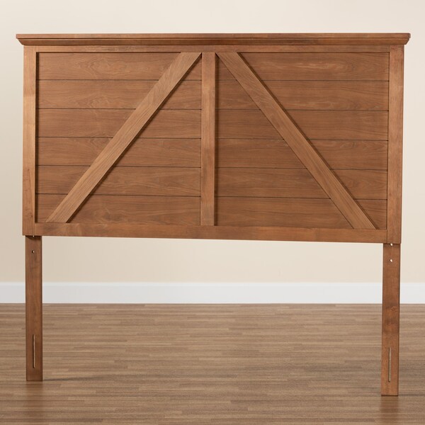 Baxton Studio Yorick Classic and Traditional Ash Walnut Finished Wood Queen Size Headboard - 221-12880-ZORO