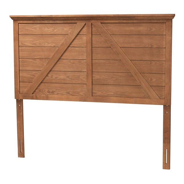 Baxton Studio Yorick Classic and Traditional Ash Walnut Finished Wood Queen Size Headboard - 221-12880-ZORO