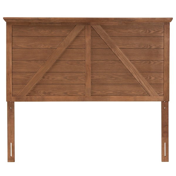 Baxton Studio Yorick Classic and Traditional Ash Walnut Finished Wood Queen Size Headboard - 221-12880-ZORO
