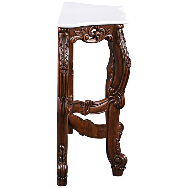 Design Toscano The Royal Baroque Marble-Topped Hardwood Console Table - DY4119