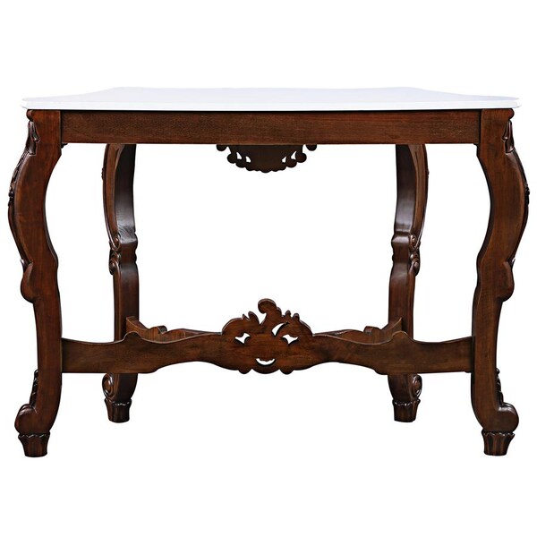 Design Toscano The Royal Baroque Marble-Topped Hardwood Console Table - DY4119