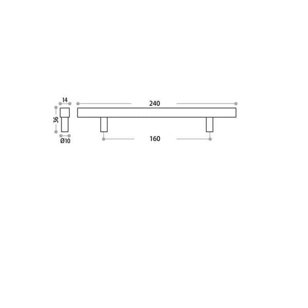 Richelieu 6 5/16 in (160 mm) Center-to-Center Matte Black Contemporary Cabinet Pull - 7735160900