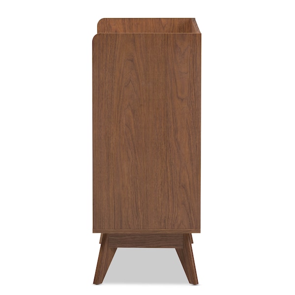 Baxton Studio Brighton Mid-Century White and Walnut Wood 3-Drawer Storage Chest - 137-7494