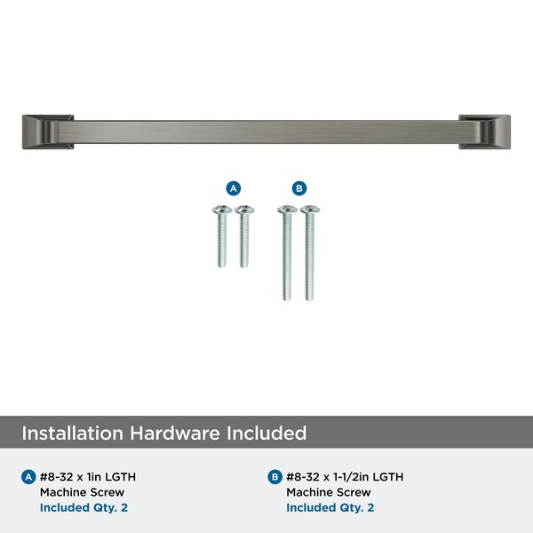 Amerock Westerly 7-9/16 inch 192mm Center-to-Center Graphite Cabinet Pull - BP53723GPH