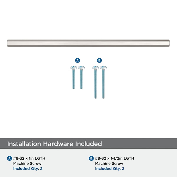 Amerock Caliber 8-13/16 inch 224mm Center-to-Center Satin Nickel Cabinet Pull - BP36959G10